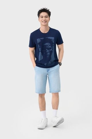 Áo Thun Nam Premium Denim Jersey - Họa Tiết Graphic Cực Chất, Mềm Mát