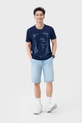 Áo Thun Nam Premium Denim Jersey - Họa Tiết Graphic Cực Chất, Mềm Mát