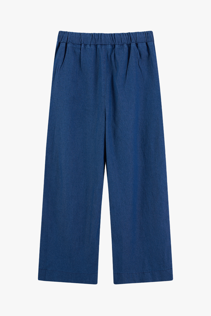 Quần Jean Nữ Ống Rộng Soft-Touch Denim Cao Cấp - Cạp Chun Hack Dáng Thoải Mái
