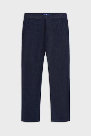 Quần Tây Denim Nam Ống Đứng Denim Cotton Cao Cấp - Chuẩn Form Công Sở Lịch Lãm