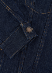 Áo Khoác Jean Nam Form Vừa – Laser Wash Bụi Bặm