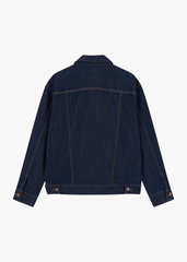 Áo Khoác Jean Nam Form Vừa – Laser Wash Bụi Bặm