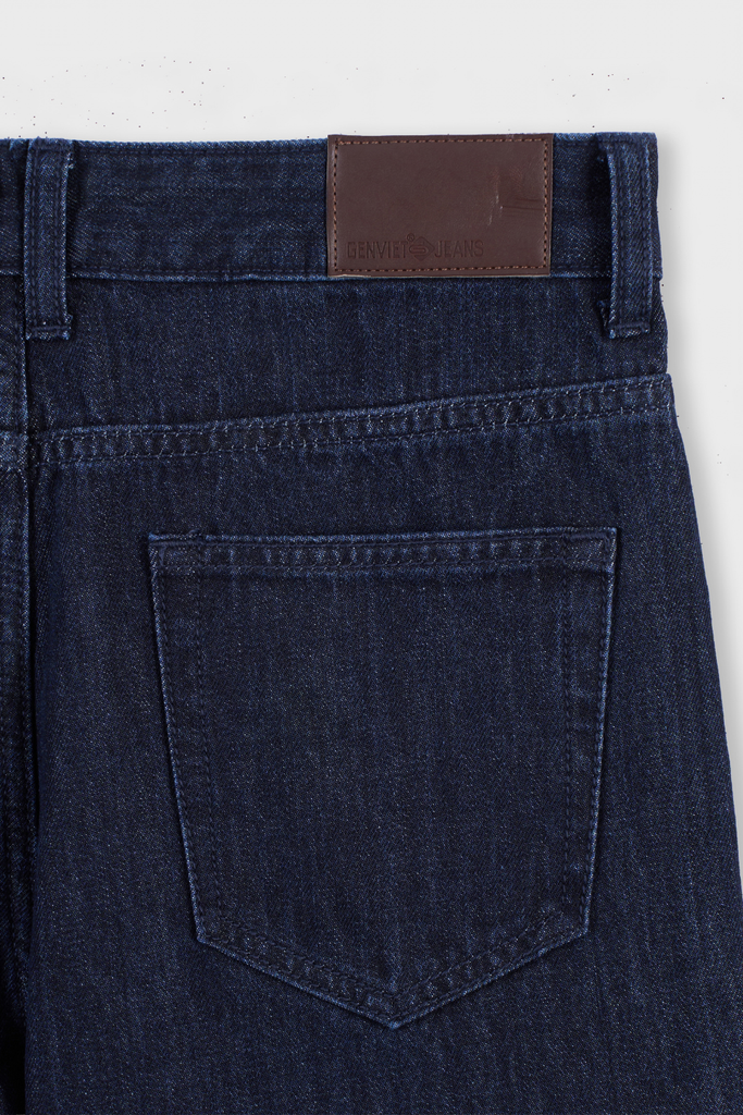 Quần Jean Nữ Ống Suông Vừa Cotton Denim Cao Cấp - Cạp Cao Hack Dáng Thon Gọn Tinh Tế