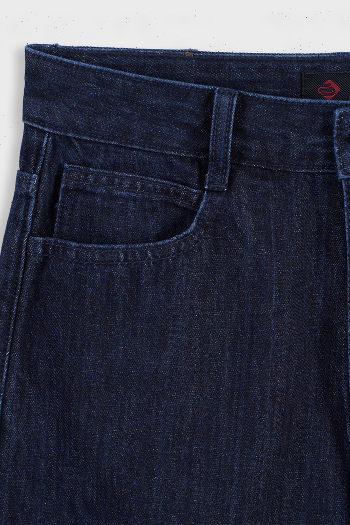 Quần Jean Nữ Ống Suông Vừa Cotton Denim Cao Cấp - Cạp Cao Hack Dáng Thon Gọn Tinh Tế