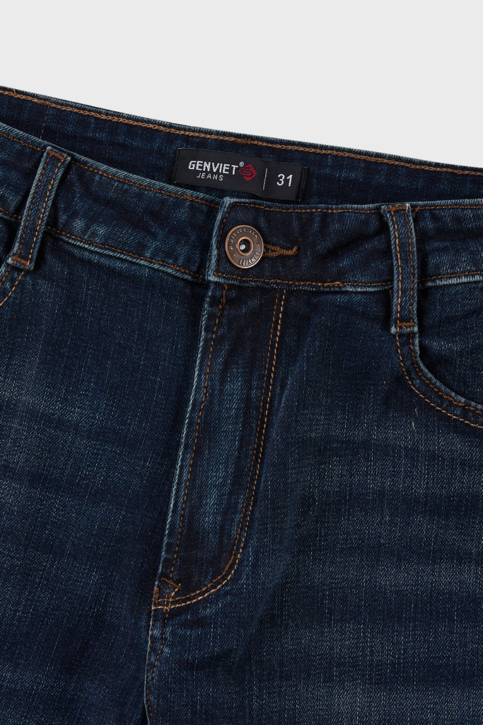 Quần Jean Nam Ống Col Đứng – Cotton 100% Mềm Mịn, Thoáng Mát