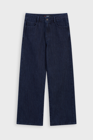 Quần Jean Nữ Ống Suông Vừa Cotton Denim Cao Cấp - Cạp Cao Hack Dáng Thon Gọn Tinh Tế
