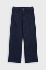 Quần Jean Nữ Ống Suông Vừa Cotton Denim Cao Cấp - Cạp Cao Hack Dáng Thon Gọn Tinh Tế