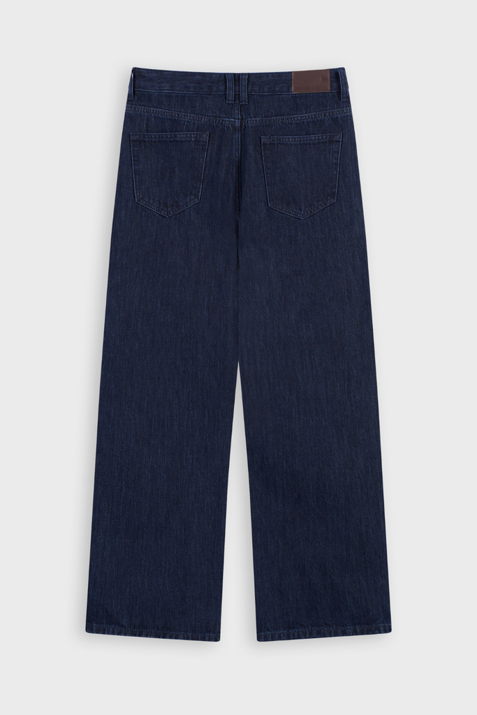 Quần Jean Nữ Ống Suông Vừa Cotton Denim Cao Cấp - Cạp Cao Hack Dáng Thon Gọn Tinh Tế