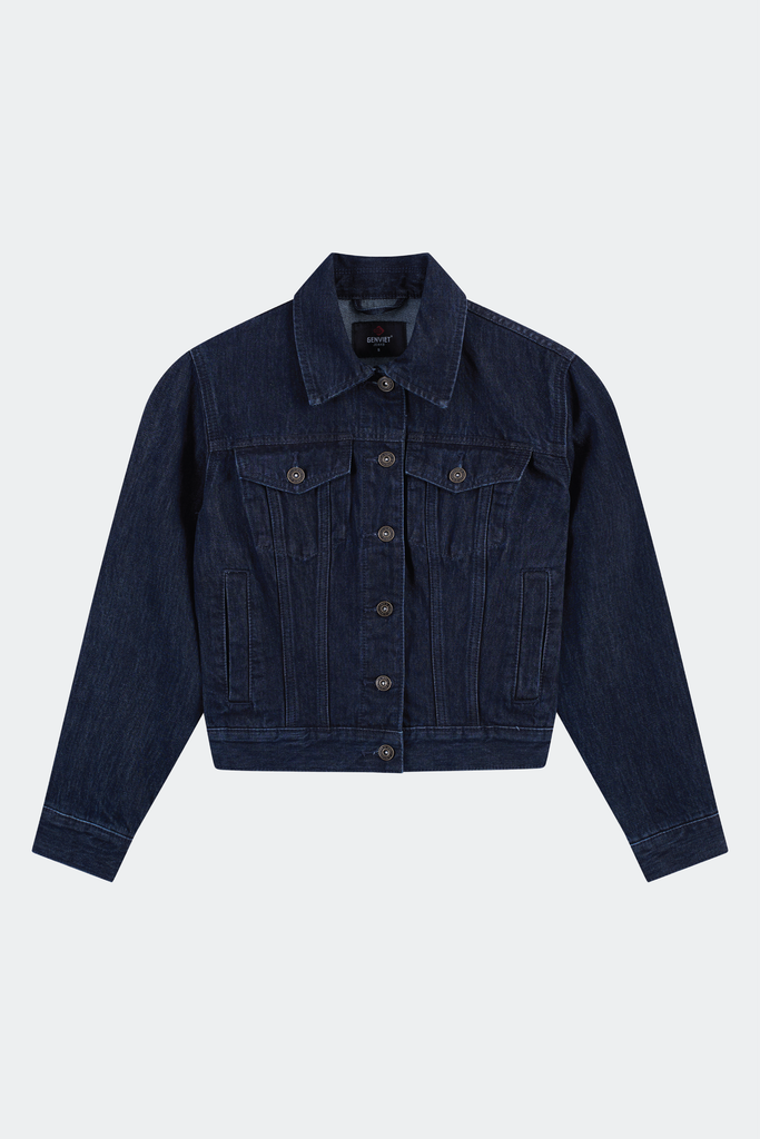 Áo Khoác Jean Nữ Ôm Vừa Cotton Denim Cao Cấp - Tôn Dáng Trẻ Trung Thời Thượng