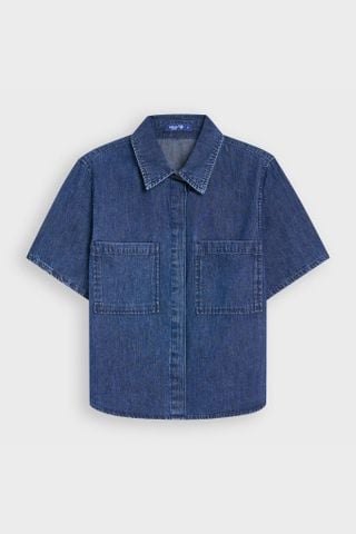 Áo Sơmi Jeans Cộc Tay Nữ