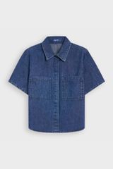 Áo Sơmi Jeans Cộc Tay Nữ