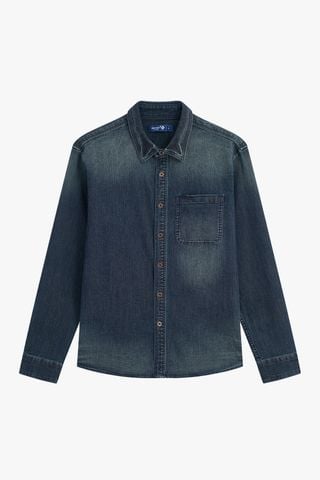 Áo Sơ Mi Jean Nam Dài Tay Form Ôm