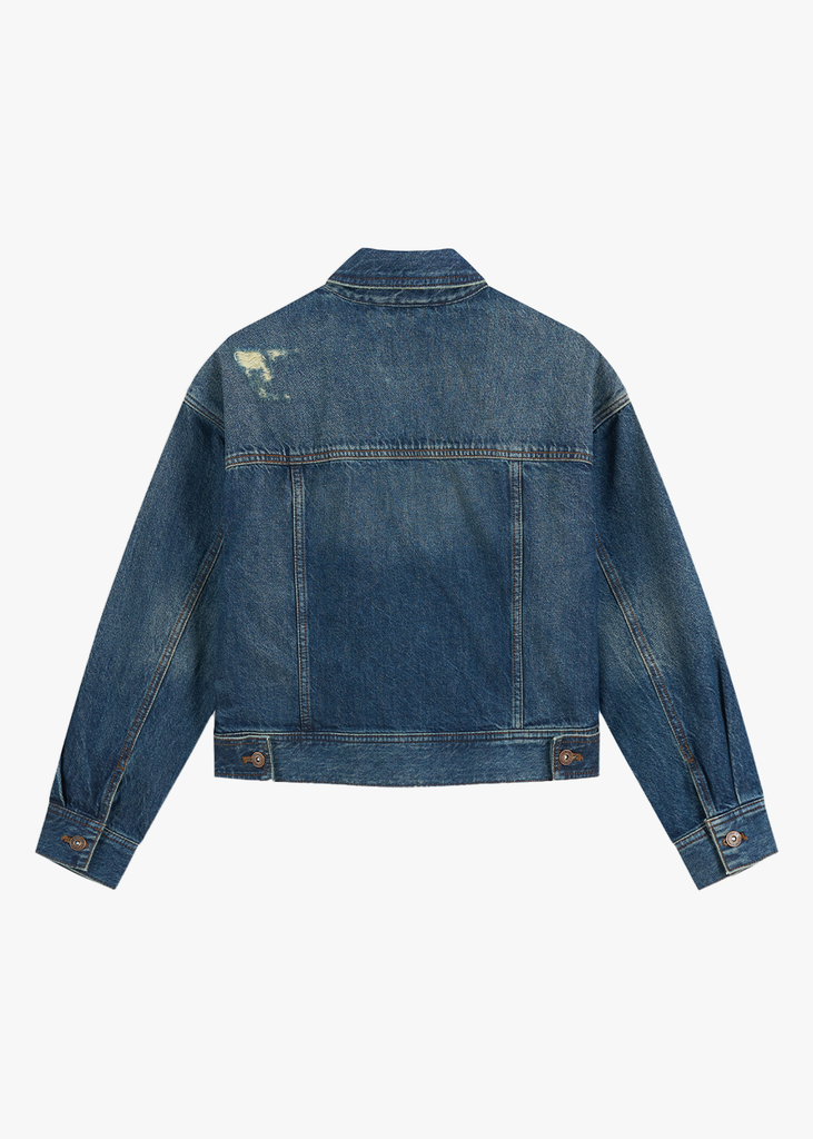 Áo Khoác Jean Nữ Premium – Snow Wash Độc Bản