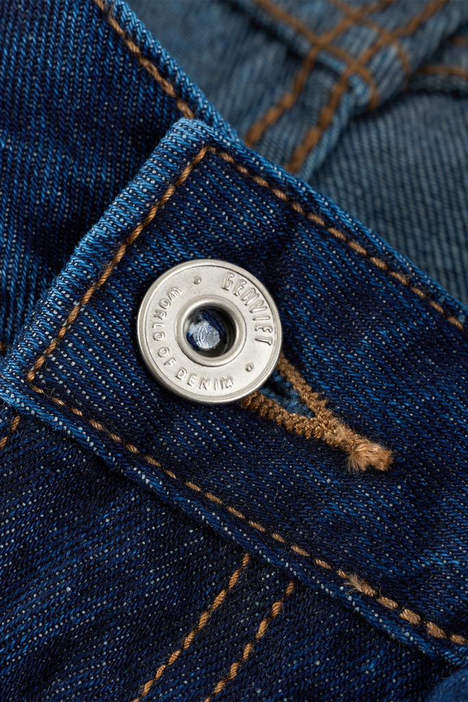 Quần Jean Nữ  Dáng Quần Tây Denim Cotton Xanh Chàm Đậm - Hack Dáng Chuẩn Form Công Sở