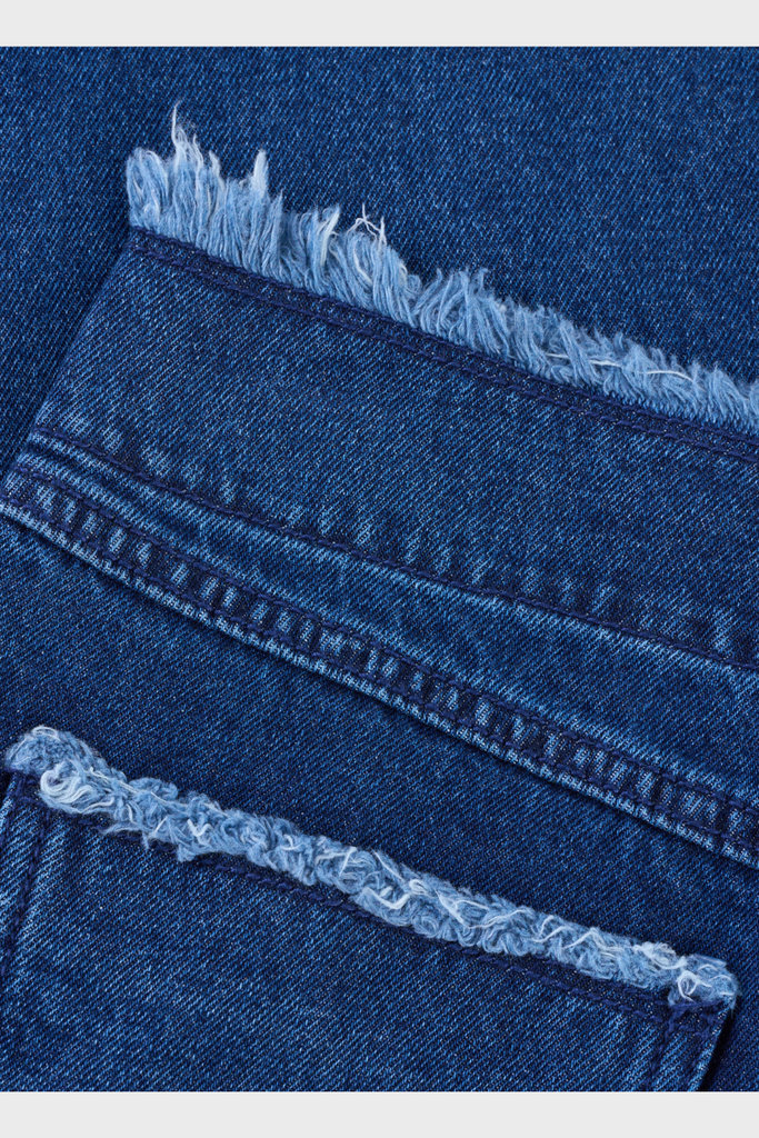 Quần Jean Nữ Ống Rộng Cạp Cao Denim Cotton Cao Cấp - Hack Dáng Tối Đa, Viền Tua Rua Cá Tính