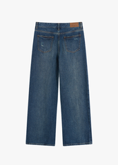 Quần Jean Nữ Dáng Suông Premium – Snow Wash Độc Bản