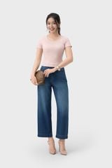 Quần Jean Nữ Ống Suông Cạp Cao - Tôn Dáng Trẻ Trung, Thoải Mái Mọi Lúc