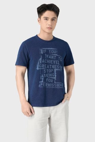 Áo Thun Nam Cổ Tròn Denim Knit Thượng Hạng - Mềm Mát Cá Tính