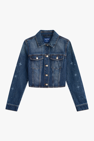 Áo Khoác Jeans Nữ 1 Lớp Croptop
