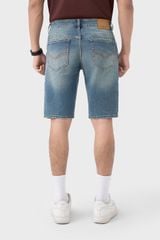 Quần Short Jean Nam Ống Suông - Rách Nhẹ Bụi Bặm Năng Động