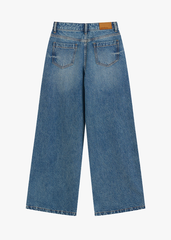 Quần Jean Nữ Ống Rộng Cạp Cao Luxury Denim - Phong Cách Trẻ Trung