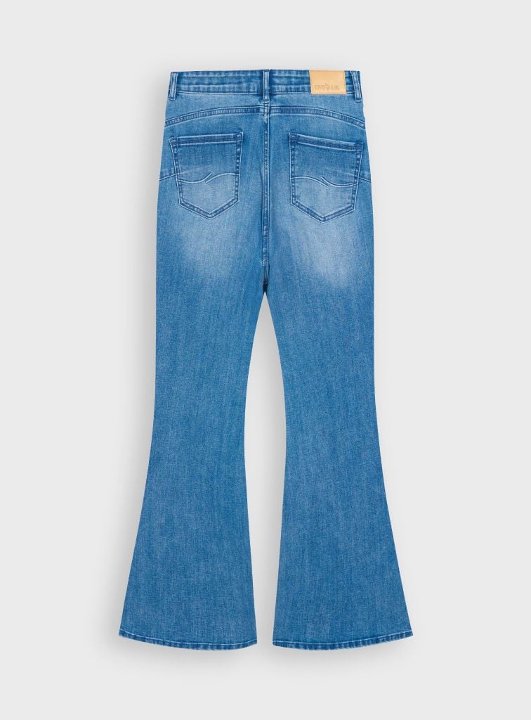 Quần Jeans Nữ Suông Vảy