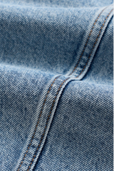 Áo Khoác Jean Nữ Croptop Cotton Denim Cao Cấp Xanh Chàm - Hack Dáng Thời Thượng Tôn Chiều Cao