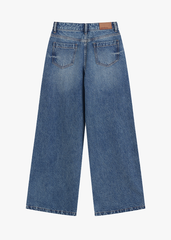 Quần Jean Nữ Ống Rộng Cạp Cao Luxury Denim - Phong Cách Trẻ Trung