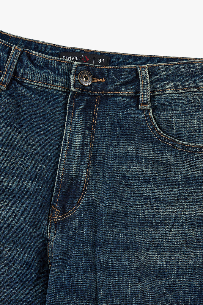 Quần Jean Nam Ống Col Đứng – Cotton 100% Mềm Mịn, Thoáng Mát