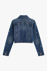 Áo Khoác Jeans Nữ 1 Lớp Croptop