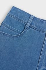 Quần Jean Nữ Suông Vừa Cạp Chun Nửa Vòng - Vải Jeans Slub Mềm Nhẹ