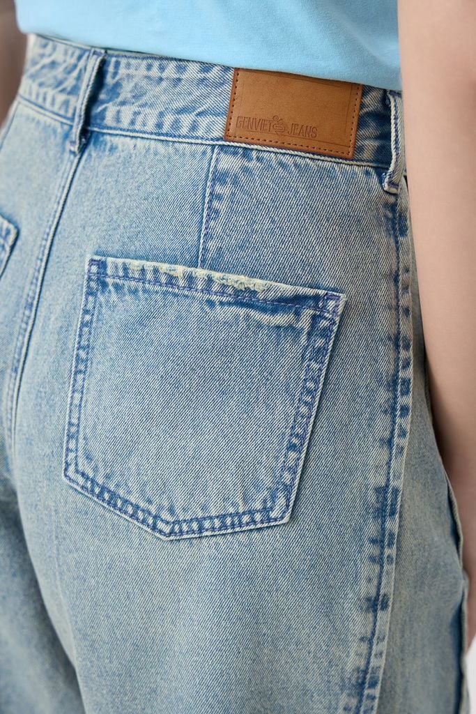 Quần Short Jeans Nữ Ống Suông Dáng Ngố - Thiết Kế Trẻ Trung