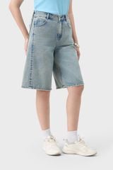 Quần Short Jeans Nữ Ống Suông Dáng Ngố - Thiết Kế Trẻ Trung