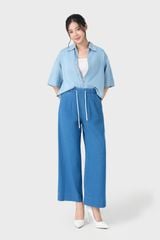 Quần Jean Nữ Ống Rộng Soft-Touch Denim Cao Cấp - Cạp Chun Hack Dáng Thoải Mái