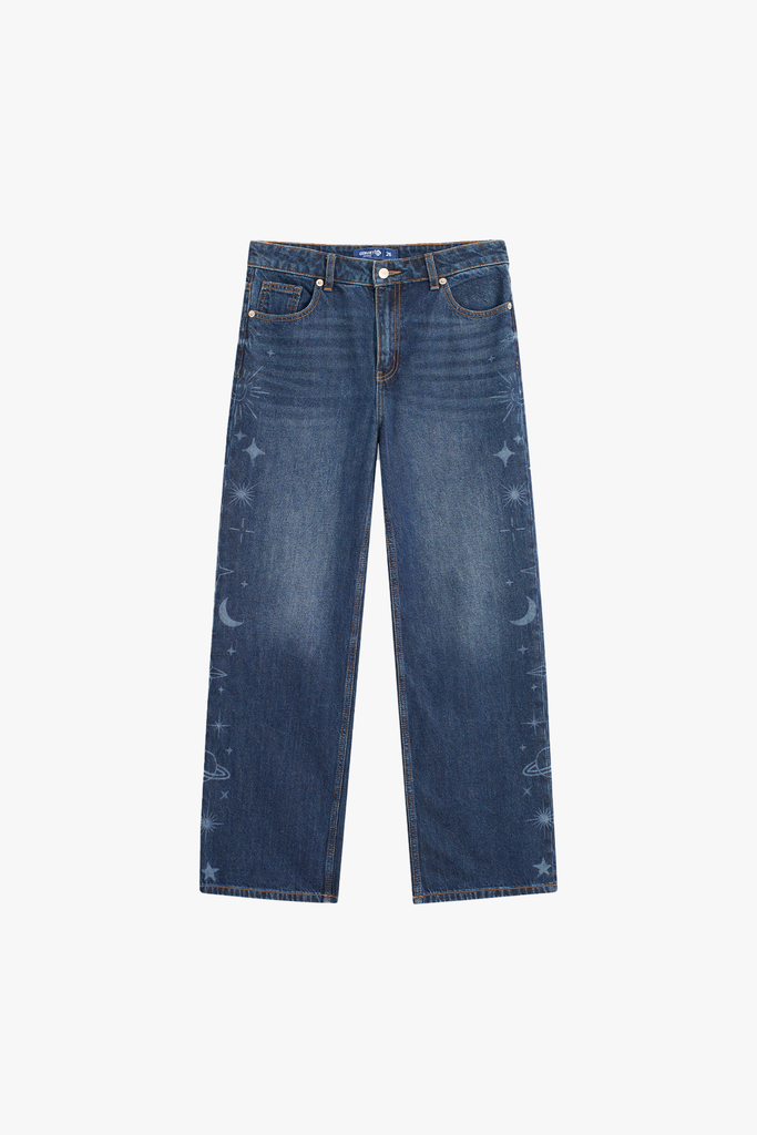 Quần Dài Jeans Nữ Suông Vừa