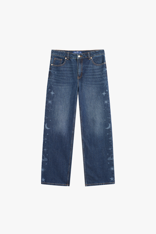 Quần Dài Jeans Nữ Suông Vừa