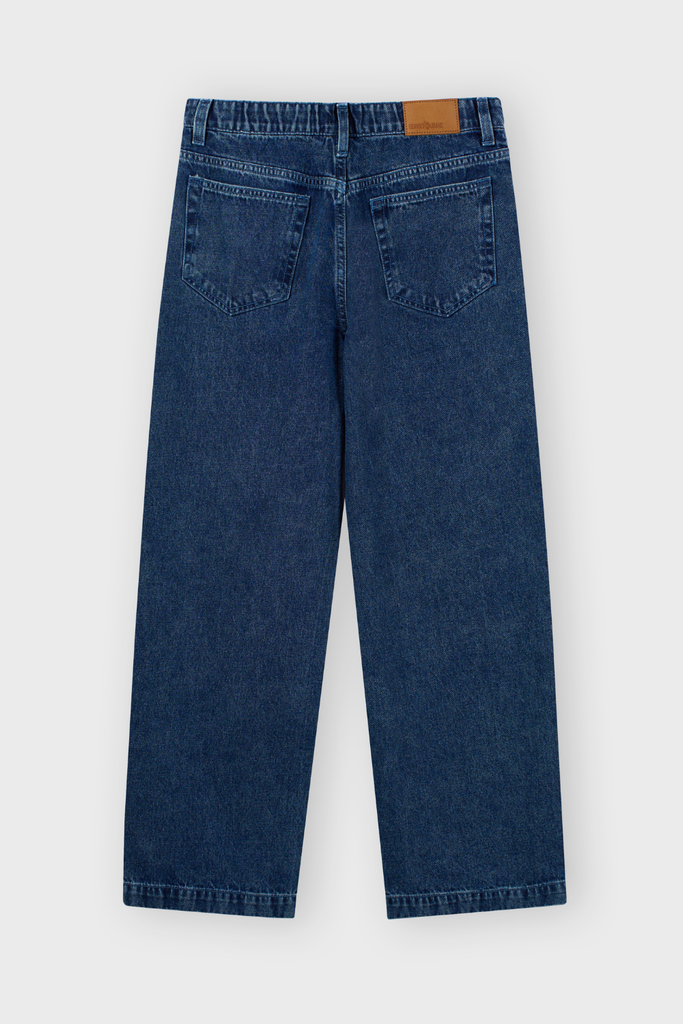 Quần Jean Nữ Ống Suông Denim Cotton Cao Cấp - Cạp Chun Co Giãn Thoải Mái, Hack Dáng