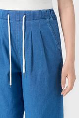 Quần Jean Nữ Ống Rộng Soft-Touch Denim Cao Cấp - Cạp Chun Hack Dáng Thoải Mái