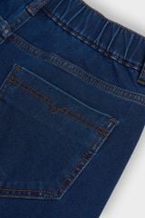 Quần Jean Nữ Suông Vừa Cạp Chun Nửa Vòng - Vải Jeans Slub Mềm Nhẹ