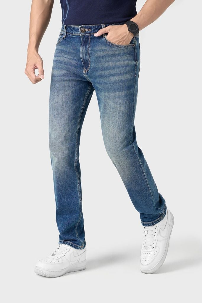 Quần Jean Nam Ống Col Đứng – Cotton 100% Mềm Mịn, Thoáng Mát