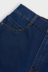 Quần Jean Nữ Suông Vừa Cạp Chun Nửa Vòng - Vải Jeans Slub Mềm Nhẹ