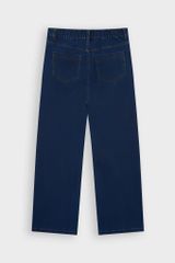 Quần Jean Nữ Suông Vừa Cạp Chun Nửa Vòng - Vải Jeans Slub Mềm Nhẹ