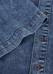 Áo Sơ Mi Jean Nam Cộc Tay - Form Oversize Thoải Mái