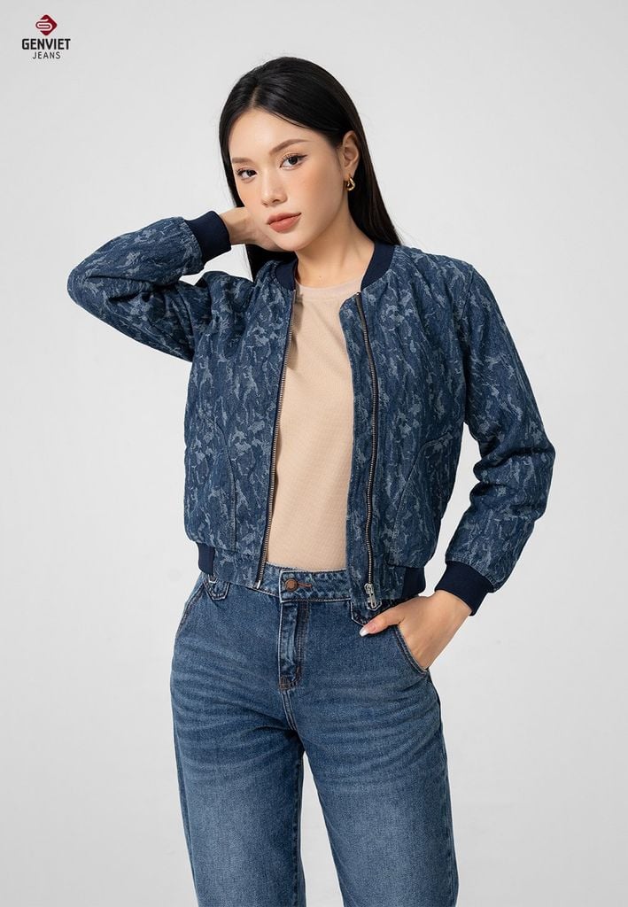 Áo Khoác Jeans Nữ 1 Lớp