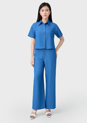 Quần Suông Kẻ Sọc Nữ – Cotton Tự Nhiên, Dáng Rộng Dễ Mặc