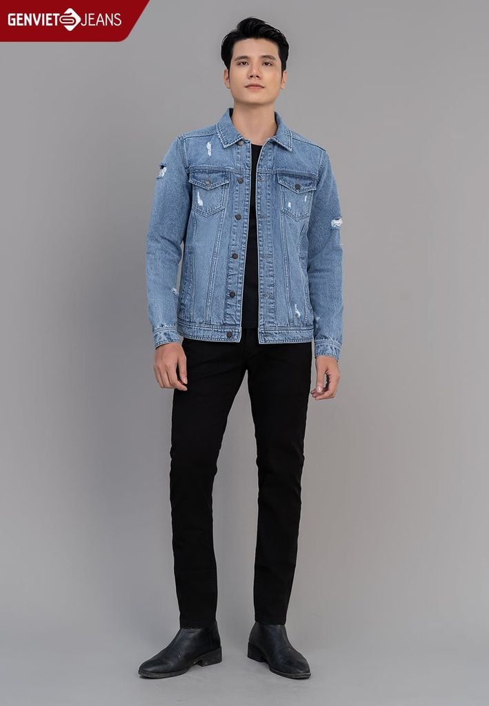 Áo Khoác Jeans 1 Lớp Nam