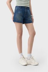 Quần Sooc Jean Nữ Cạp Cao Ống Suông - Tôn Dáng Trẻ Trung