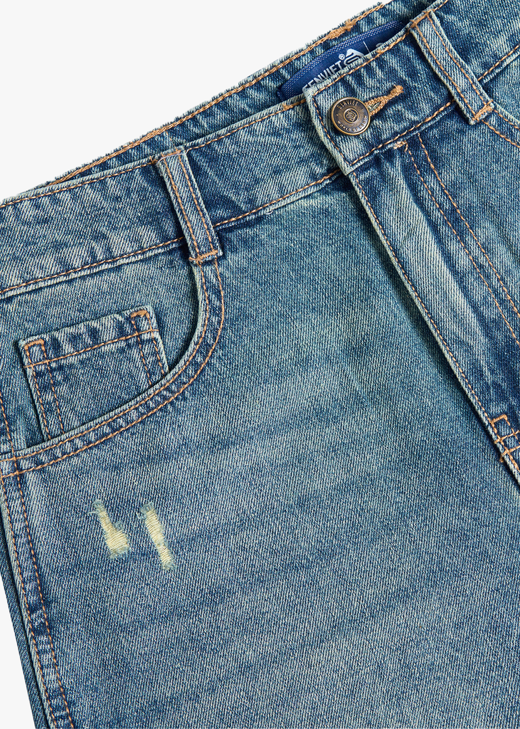 Quần Sooc Jeans Nữ Dáng A