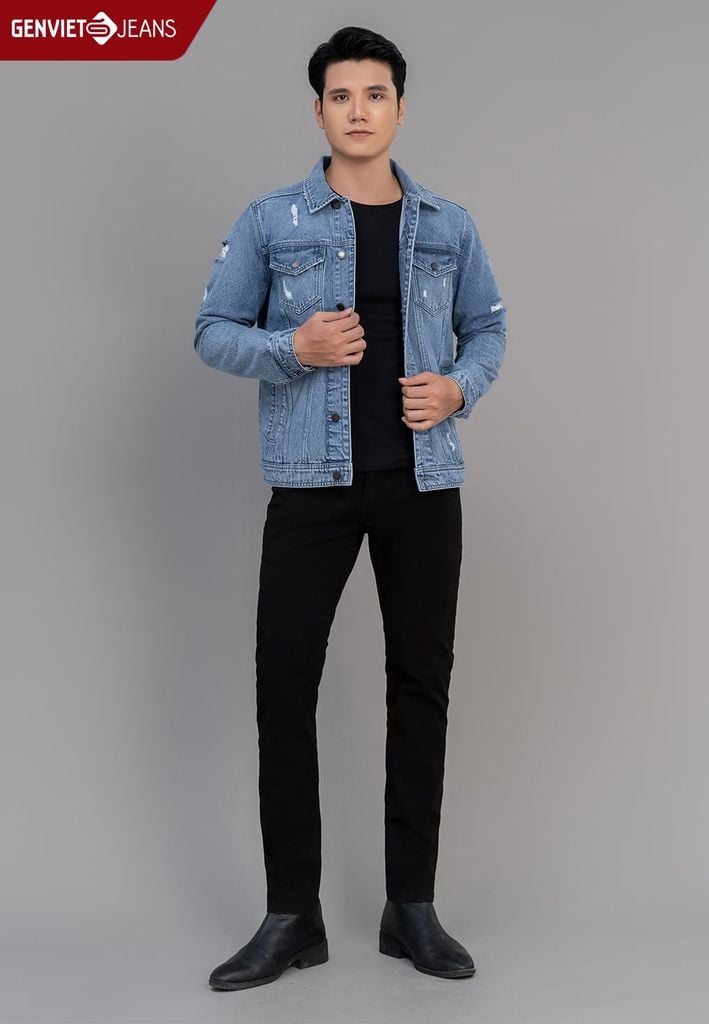 Áo Khoác Jeans 1 Lớp Nam