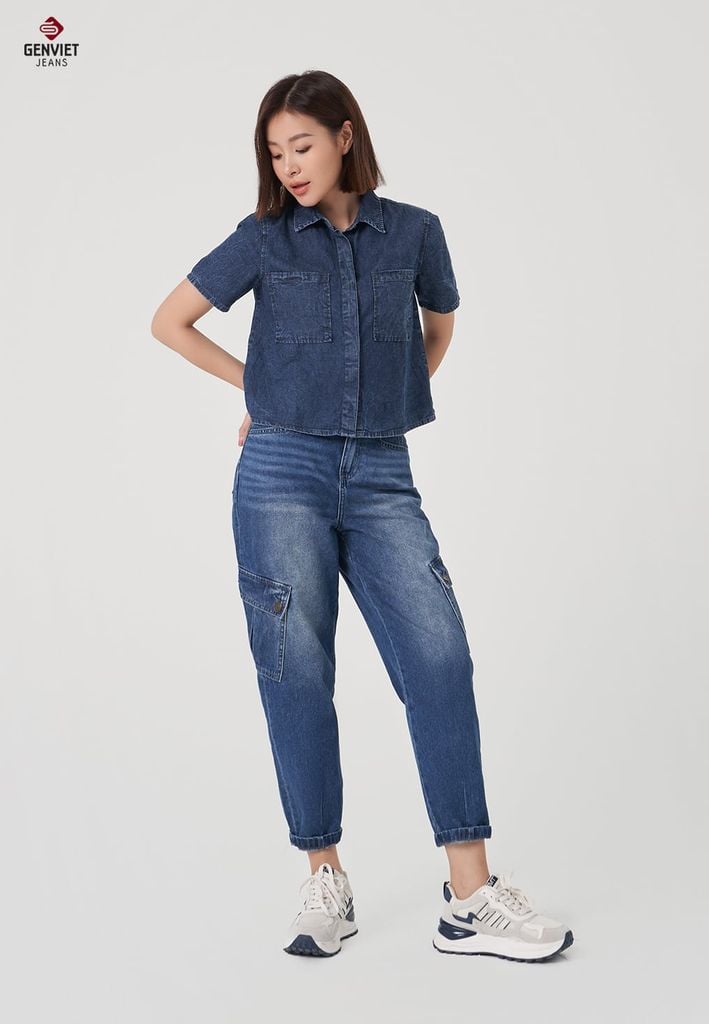 Quần Jeans Nữ Dáng Baggy